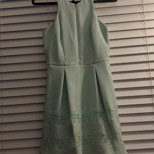 Mint green express fit and flare dress